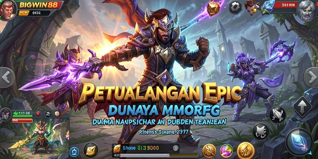 Screenshot BIGWIN88 menampilkan aksi seru dalam dunia MMORPG yang menakjubkan.