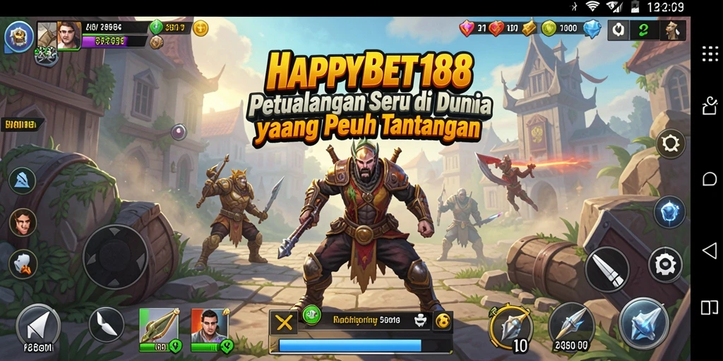 Screenshot menunjukkan gameplay petualangan seru dan grafik menakjubkan dari HAPPYBET188.