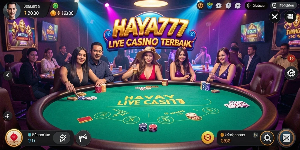 Tampilan gameplay menarik dari HAYA777 Live Casino.