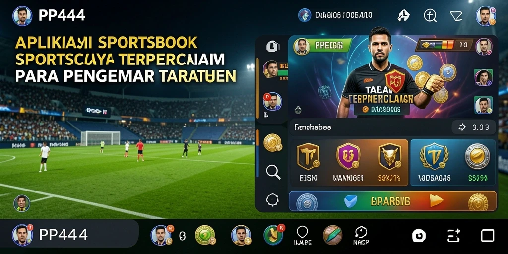 Tampilan utama PP444 dengan berbagai opsi taruhan olahraga.