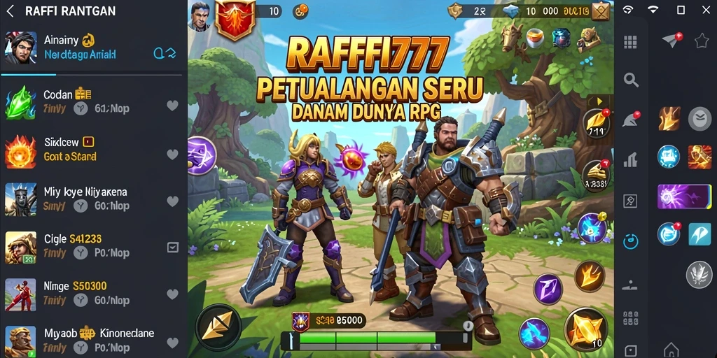 Tampilan gameplay <strong>RAFFI777</strong> yang mengagumkan di dunia RPG.