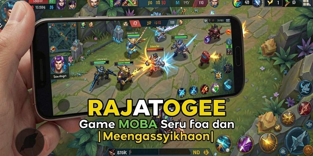 Tangkapan layar menunjukkan aksi seru di gameplay MOBA RAJATOGEL.