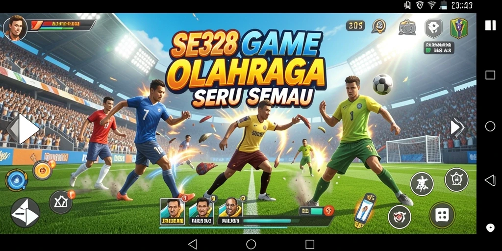 Screenshot SE328 menampilkan aksi seru dalam gameplay olahraga.
