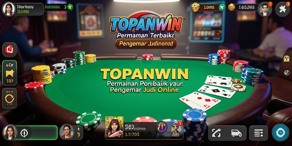 Screenshot gameplay TOPANWIN menampilkan suasana kompetitif permainan Poker.